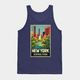 A Vintage Travel Art of New York - US Tank Top